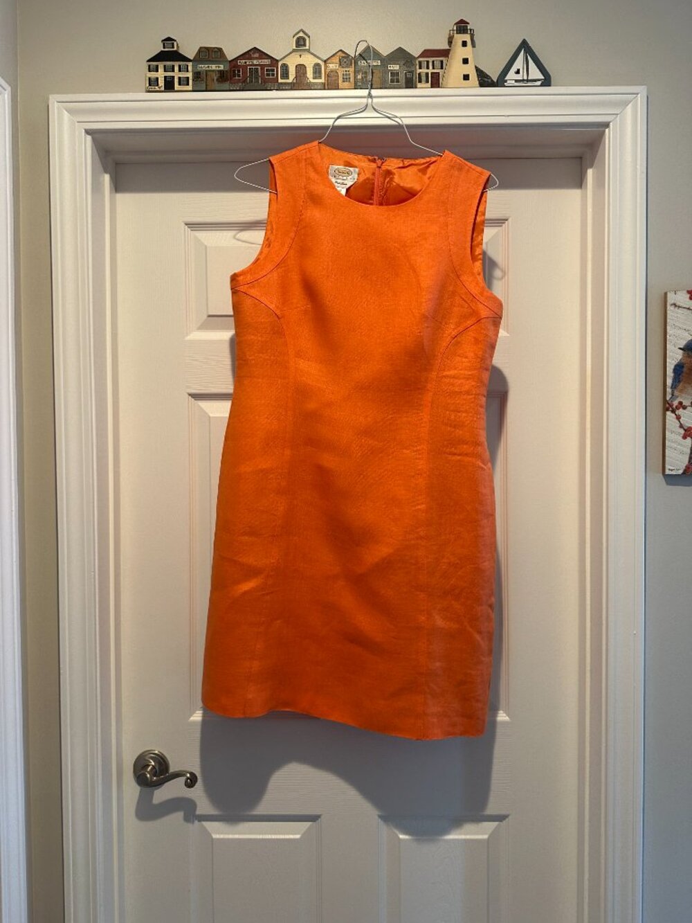 Orange Talbots Linen dress